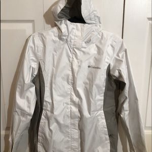White Columbia windbreaker